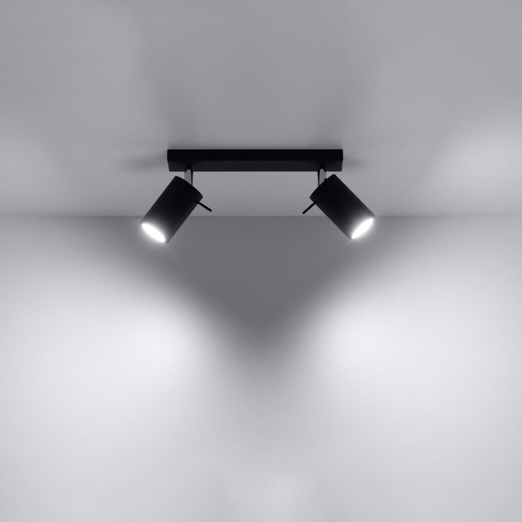 Sollux Lighting Ceiling lamp RING 2 black