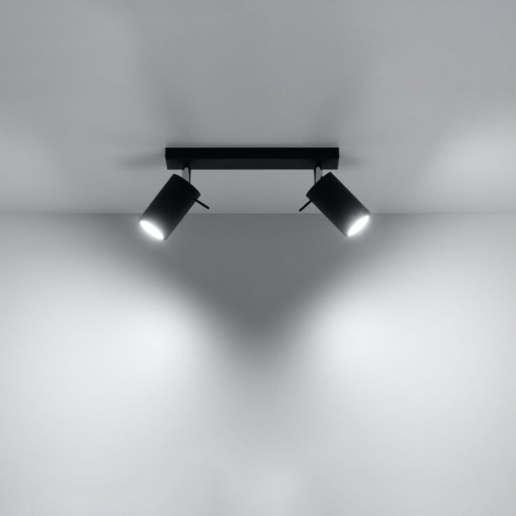 Sollux Lighting Plafondlamp RING 2 zwart