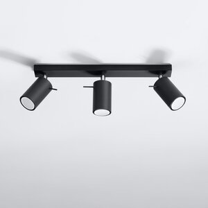 Sollux Lighting Deckenleuchte RING 3 schwarz