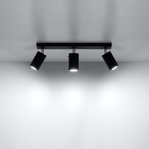 Sollux Lighting Deckenleuchte RING 3 schwarz