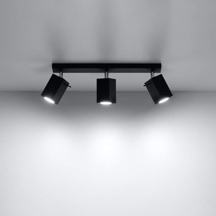 Sollux Lighting Deckenleuchte MERIDA 3 schwarz