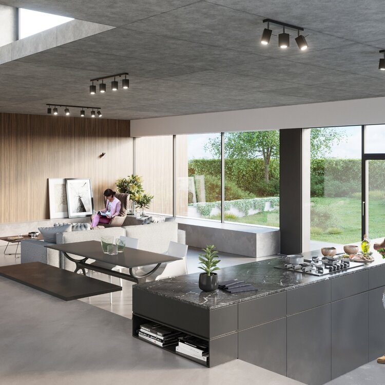 Sollux Lighting Deckenleuchte MERIDA 3 schwarz