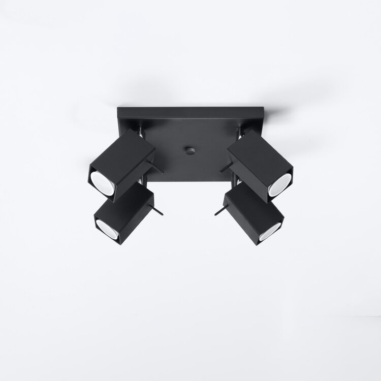 Sollux Lighting Deckenleuchte MERIDA 4 schwarz