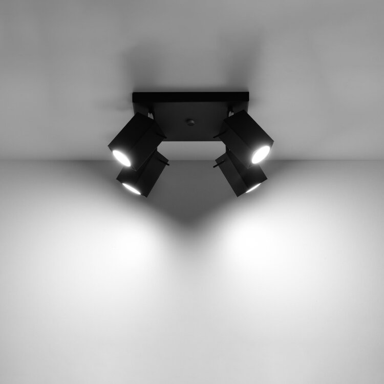 Sollux Lighting Deckenleuchte MERIDA 4 schwarz