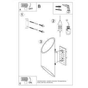 Sollux Lighting Wandlamp PENNE 30 wit