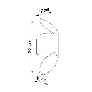 Sollux Lighting Wandlamp PENNE 30 zwart