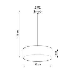 Sollux Lighting Pendant lamp ARENA 35 grey