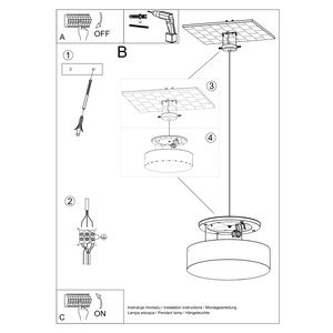 Sollux Lighting Hanglamp ARENA 45 wit