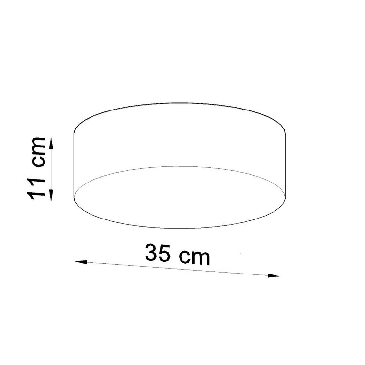 Sollux Lighting Deckenleuchte ARENA 35 schwarz