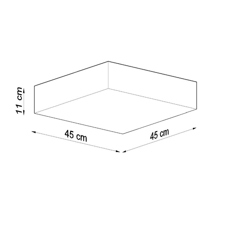 Sollux Lighting Deckenleuchte HORUS 45 grau