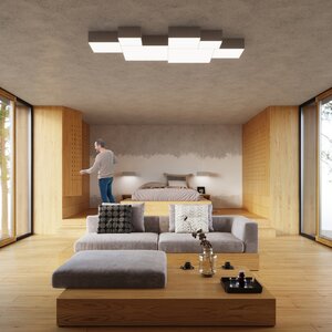 Sollux Lighting Ceiling lamp HORUS gray