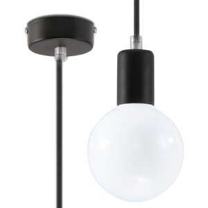 Sollux Lighting Hängeleuchte EDISON schwarz