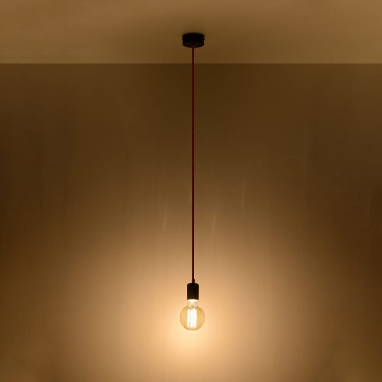 Sollux Lighting Hanglamp EDISON zwart