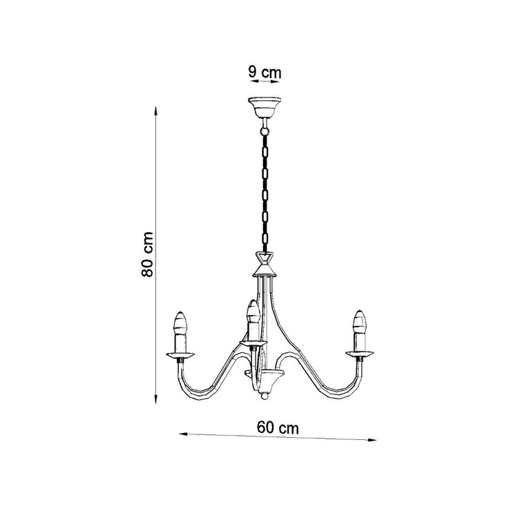 Sollux Lighting Kronleuchter MINERWA 3 weiß