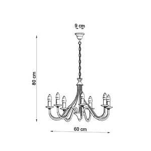 Sollux Lighting Kroonluchter MINERWA 7 zwart