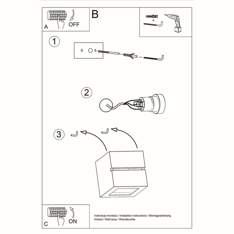 Sollux Lighting Wandlamp keramiek LEO LINE