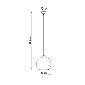 Sollux Lighting Hanglamp BALL transparant