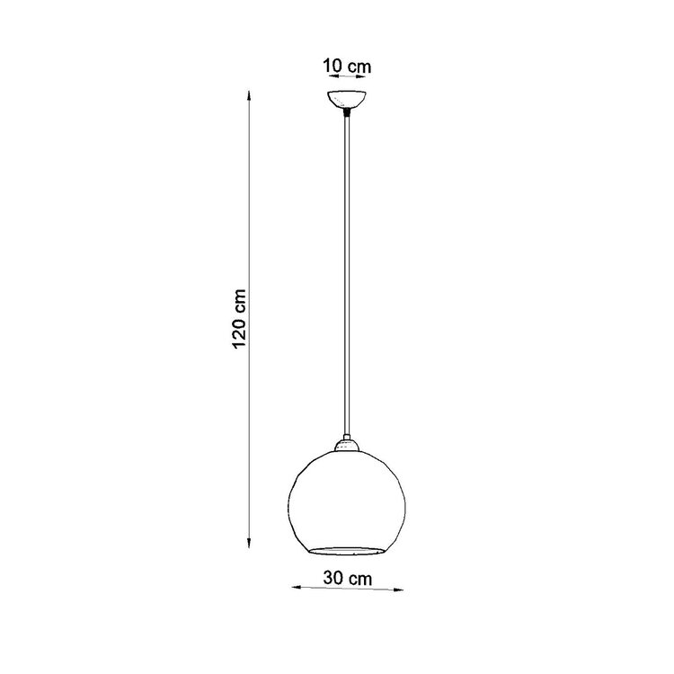 Sollux Lighting Hanglamp BALL transparant