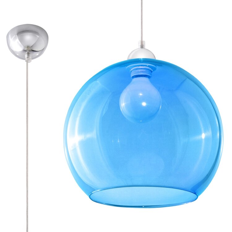 Sollux Lighting Hanglamp BALL blauw