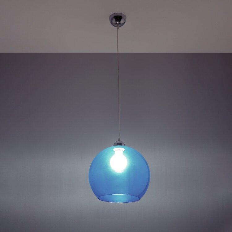 Sollux Lighting Hanglamp BALL blauw