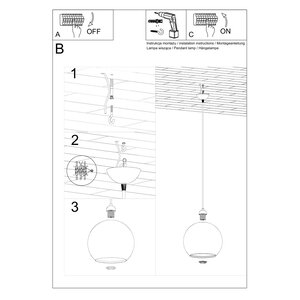 Sollux Lighting Hanglamp BALL geel