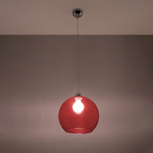 Sollux Lighting Hanglamp BALL rood