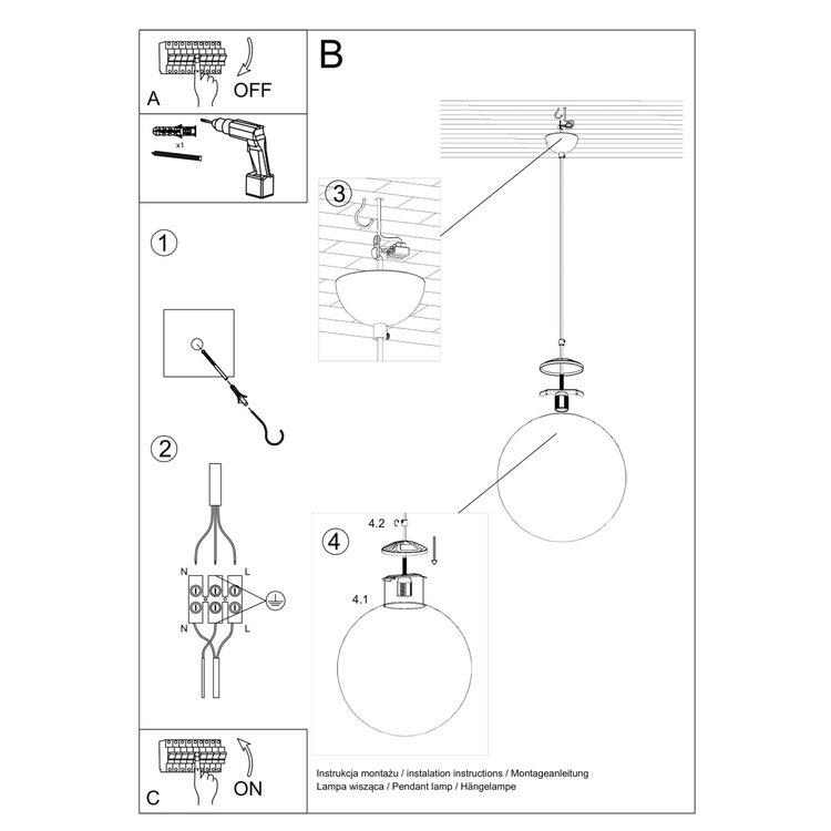 Sollux Lighting Hängeleuchte UGO 20