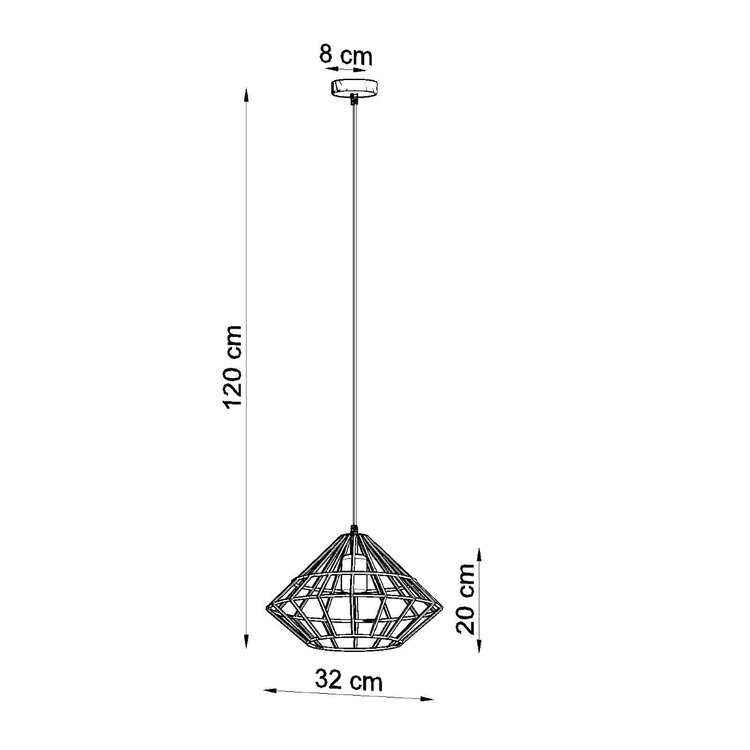 Sollux Lighting Pendant lamp UMBERTO black