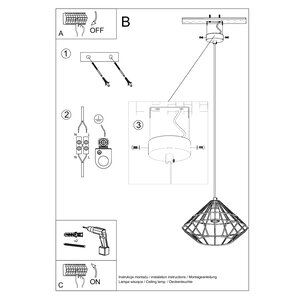 Sollux Lighting Hanglamp UMBERTO zwart