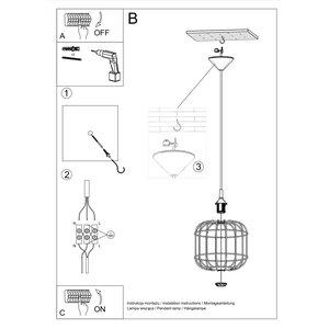 Sollux Lighting Hängeleuchte CELTA weiß