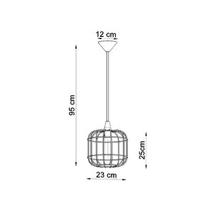 Sollux Lighting Hanglamp CELTA zwart