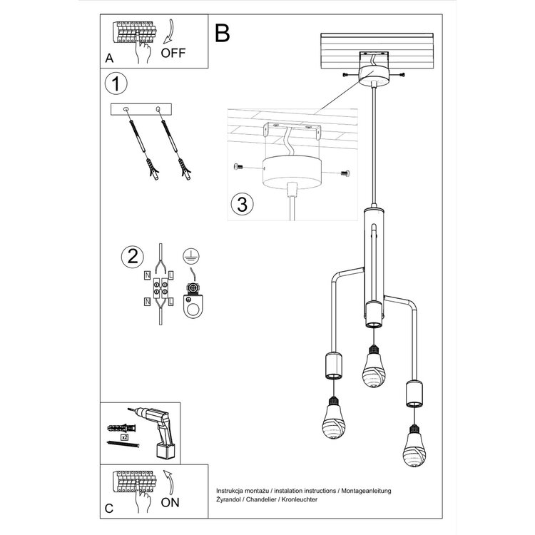 Sollux Lighting Kronleuchter DUOMO 3M