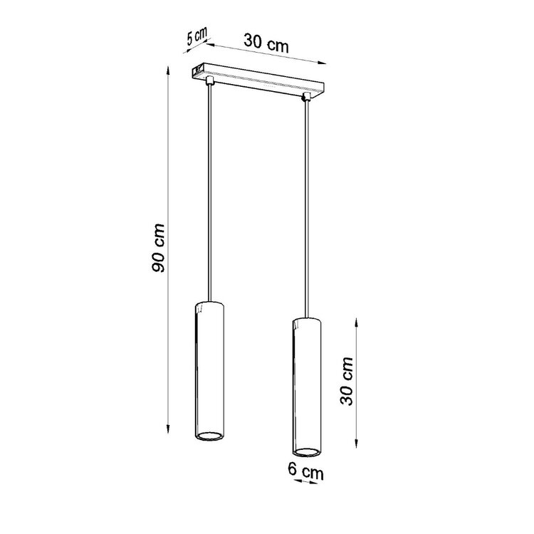 Sollux Lighting Hängeleuchte LAGOS 2 weiß