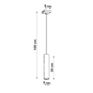 Sollux Lighting Hängeleuchte LAGOS 1 schwarz