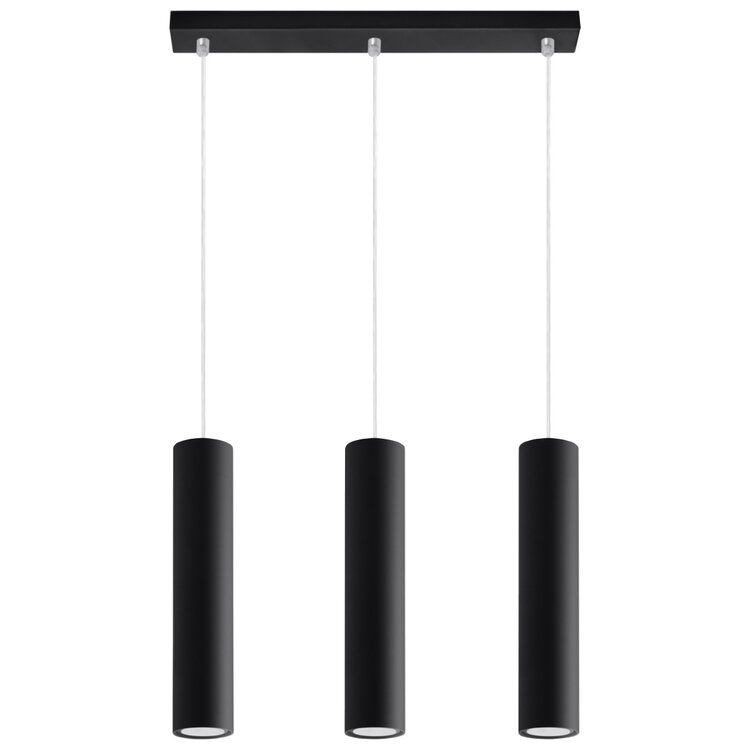 Sollux Lighting Hanglamp LAGOS 3L zwart