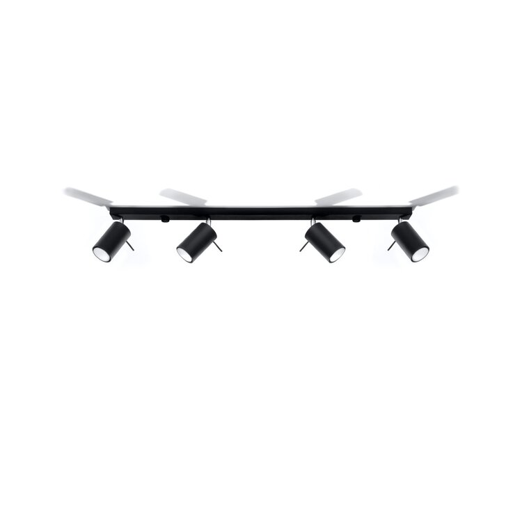 Sollux Lighting Deckenleuchte RING 4L schwarz