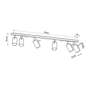 Sollux Lighting Plafondlamp RING 6L wit