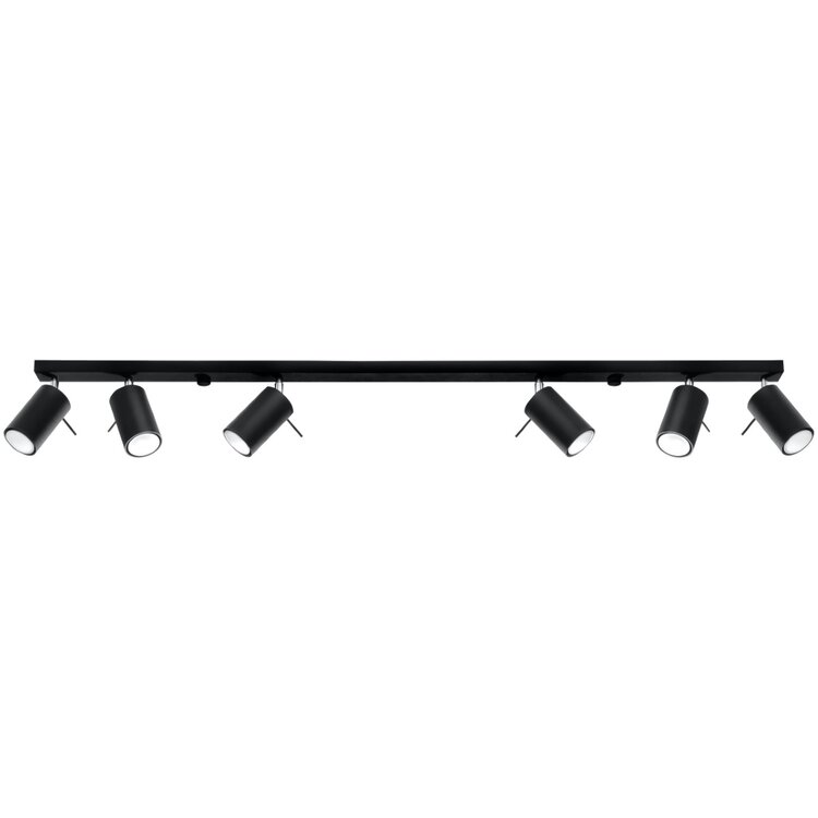 Sollux Lighting Plafondlamp RING 6L zwart