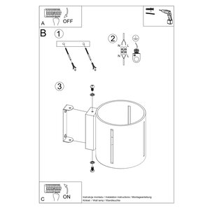 Sollux Lighting Wandlamp INEZ wit