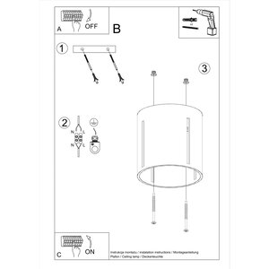 Sollux Lighting Deckenleuchte INEZ weiß