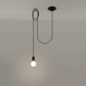 Sollux Lighting Pendant lamp EDISON 1 black