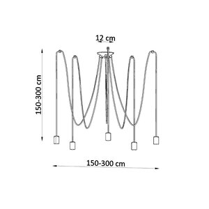 Sollux Lighting Chandelier EDISON 5 black