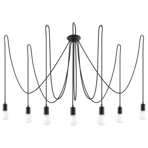 Sollux Lighting Chandelier EDISON 7 black