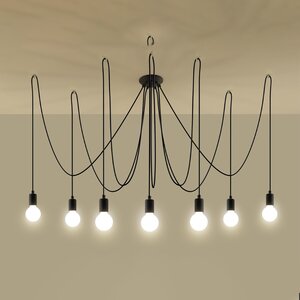 Sollux Lighting Kronleuchter EDISON 7 schwarz