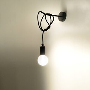 Sollux Lighting Wandlamp EDISON zwart