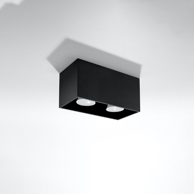 Sollux Lighting Deckenleuchte QUAD schwarz
