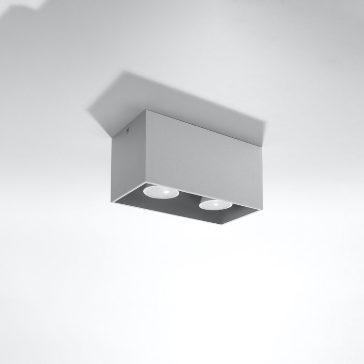 Sollux Lighting Plafondlamp QUAD grijs