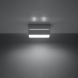Sollux Lighting Plafondlamp LOBO 2 grijs