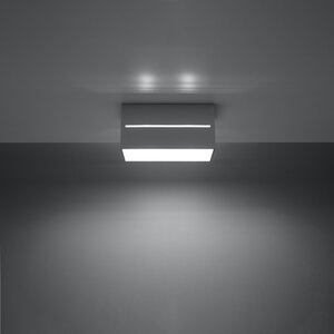 Sollux Lighting Plafondlamp LOBO 2 grijs