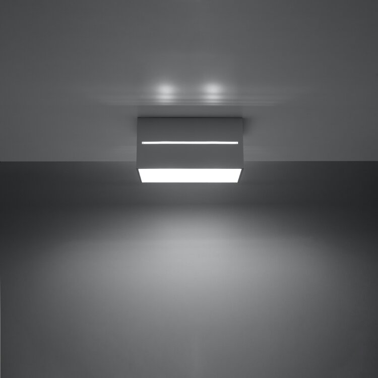 Sollux Lighting Plafondlamp LOBO 2 grijs